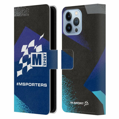 M-Sport Ford World Rally Team Logo M Sporters Leather Book Wallet Phone Case Cover
