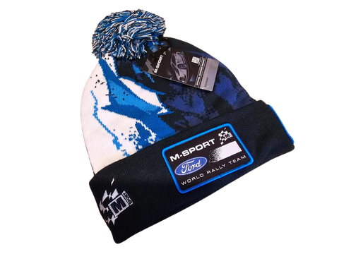 M-Sport Multicolour Winter Hat with White/Blue Bobble