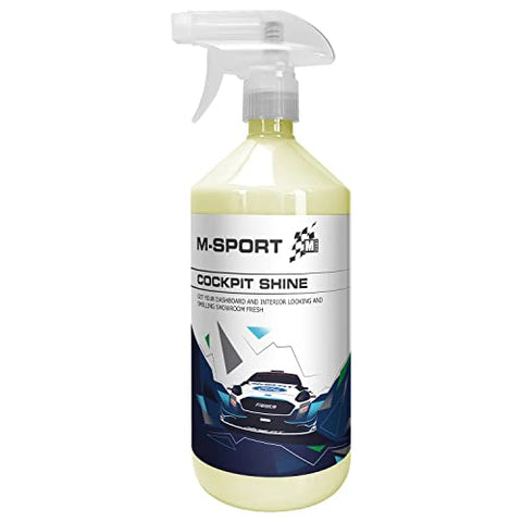 M SPORT Cockpit Shine 1L - Clean Protect And Ensure Long Lasting New Car Appearance - Deep Clean With A Neutral Fragrance - Suitable For All Interior Leather, Rubber, Vinyl, Plastic, Sealed Wood