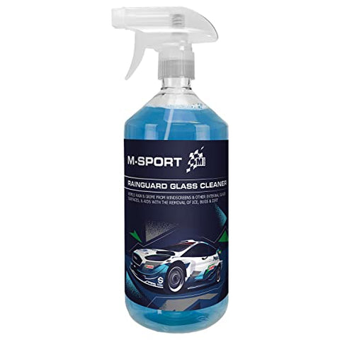 M-Sport Rain Guard Glass Cleaner 1L - Streak Free - Prevent And Remove Sleet Snow Ice Bugs Road Spray From Sticking To Glass