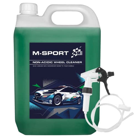 M-Sport Non Acidic Wheel Cleaner 5L And Long Hose Trigger - Heavy Duty ACID FREE Formula